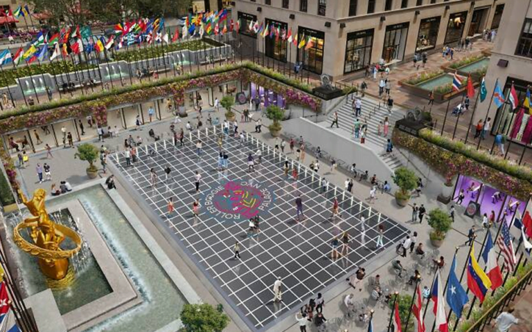 مركز Rockefeller يتحول إلى حلبة تزلج رائعة هذا الربيع