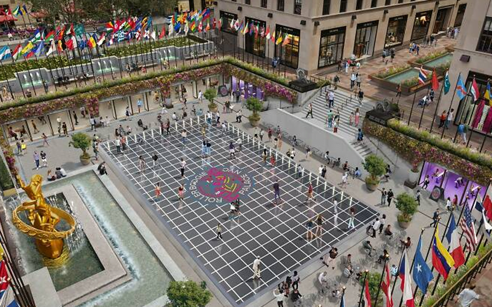 مركز Rockefeller يتحول إلى حلبة تزلج رائعة هذا الربيع